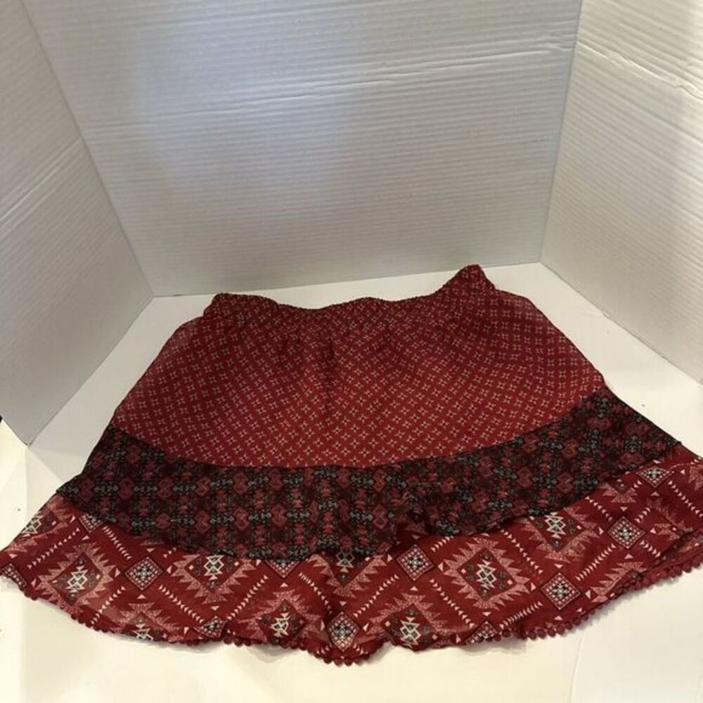 Wallflower Red Layered Short Skirt Women's Size Medium